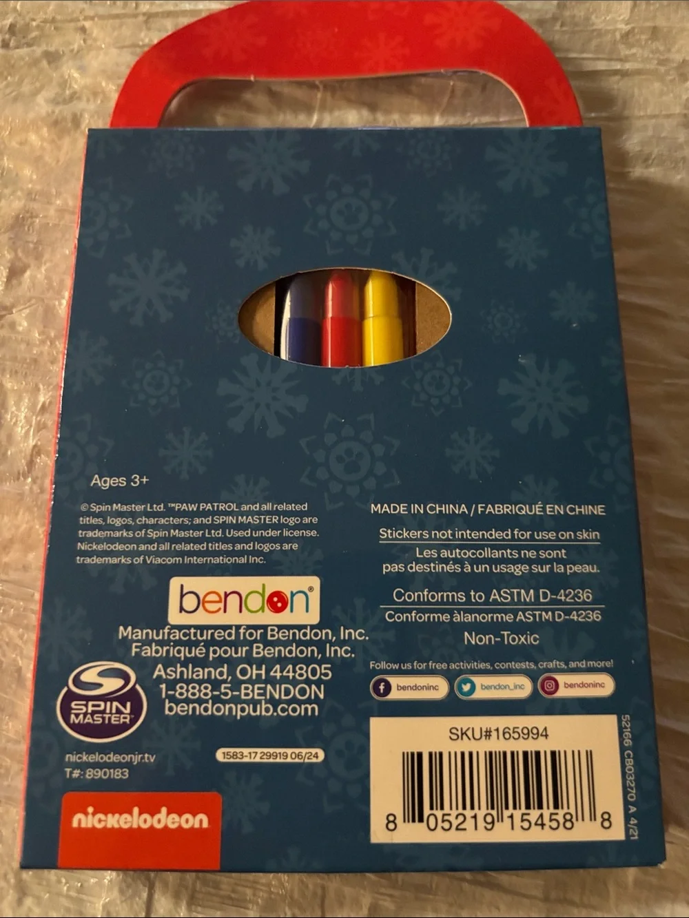 Nickelodeon PAW Patrol Red & Blue Holiday Carry-Along Activity Pad
